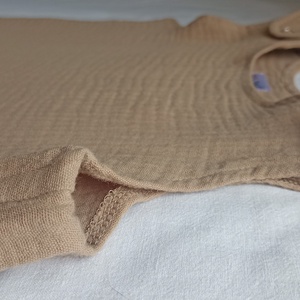 80-86-92-es nyári muszlin tipegő hálózsák duplagéz tejeskávé - ruha & divat - babaruha & gyerekruha - tipegőhálózsák - Meska.hu