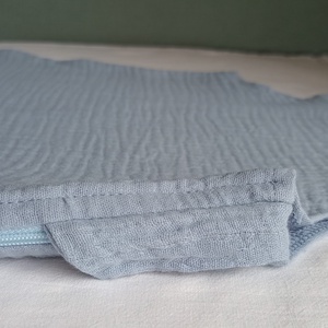 62-68-74-80-as nyári muszlin hálózsák egybe duplagéz babahálózsák gyerekhálózsák fakó farmerkék - ruha & divat - babaruha & gyerekruha - tipegőhálózsák - Meska.hu