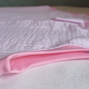 128-134-140-es nyári muszlin tipegő hálózsák duplagéz halvány rózsaszín - ruha & divat - babaruha & gyerekruha - tipegőhálózsák - Meska.hu