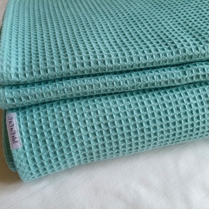 Waffel ágytakaró 150x230 cm menta - otthon & életmód - lakástextil - felnőtt takaró, pléd - Meska.hu