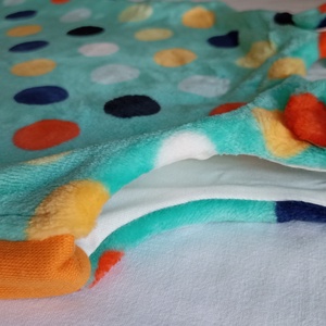 68-74-80-as őszi téli tipegő hálózsák wellsoft + pamut 20-23 fok menta színes pöttyös - ruha & divat - gyerekruha - Meska.hu