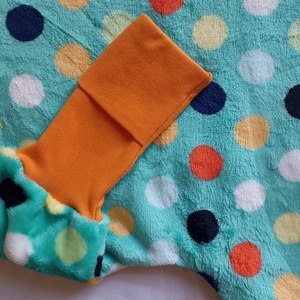 68-74-80-as őszi téli tipegő hálózsák wellsoft + pamut 20-23 fok menta színes pöttyös - ruha & divat - gyerekruha - Meska.hu