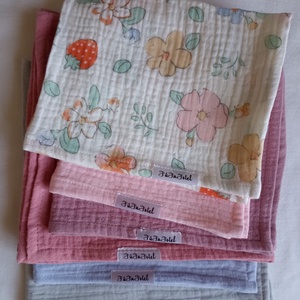 Duplagéz babakendő, muszlin rongyi, nyunyóka, gézkendő 1100 Ft/db 32x32 cm , Ruha & Divat, Babaruha & Gyerekruha, Előke & Nyálkendő, Varrás, MESKA