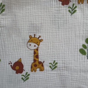 80-86-92-es nyári muszlin tipegő hálózsák duplagéz zsiráfos MELEG SZOBA 24-25 fok - baba - mama - babaruházat - tipegőhálózsák - Meska.hu