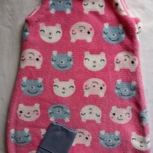 86-92-98-as őszi téli tipegő hálózsák 21-23 fokba wellsoft + pamut pink cicás - Meska.hu