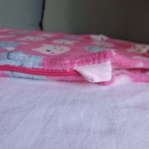 92-98-104-es őszi téli tipegő hálózsák wellsoft pink cicás - baba - mama - babaruházat - tipegőhálózsák - Meska.hu
