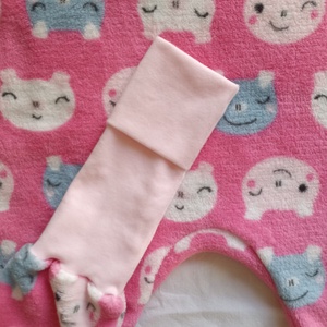 92-98-104-es őszi téli tipegő hálózsák wellsoft pink cicás - baba - mama - babaruházat - tipegőhálózsák - Meska.hu
