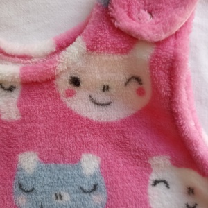 92-98-104-es őszi téli tipegő hálózsák wellsoft pink cicás - baba - mama - babaruházat - tipegőhálózsák - Meska.hu