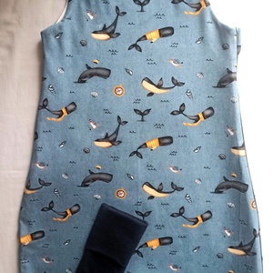 110-116-122-es Őszi tipegő hálózsák pamut ÁTMENETI 22-24 fokba bálnás - ruha & divat - babaruha & gyerekruha - tipegőhálózsák - Meska.hu