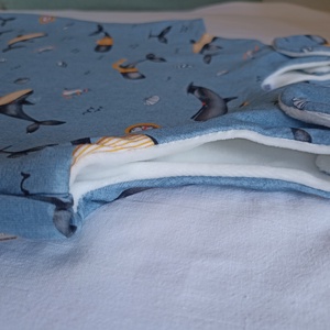 110-116-122-es Őszi tipegő hálózsák pamut ÁTMENETI 22-24 fokba bálnás - ruha & divat - babaruha & gyerekruha - tipegőhálózsák - Meska.hu