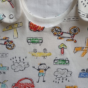 74-80-86-os  Őszi pamut tipegő hálózsák 22-24 fokba gyerekrajzos - ruha & divat - babaruha & gyerekruha - tipegőhálózsák - Meska.hu