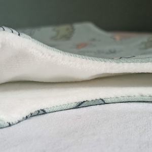 80-86-92-es téli Őszi tipegő hálózsák 21-23 fokba átmenti pamut menta dínós - ruha & divat - babaruha & gyerekruha - tipegőhálózsák - Meska.hu