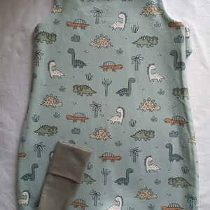 80-86-92-es téli Őszi tipegő hálózsák 21-23 fokba átmenti pamut menta dínós, Ruha & Divat, Babaruha & Gyerekruha, Tipegőhálózsák, Varrás, MESKA