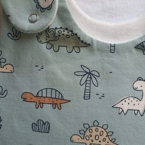 80-86-92-es téli Őszi tipegő hálózsák 21-23 fokba átmenti pamut menta dínós - ruha & divat - babaruha & gyerekruha - tipegőhálózsák - Meska.hu