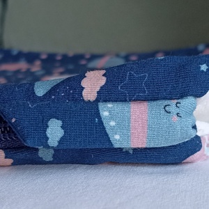 68-74-80-as őszi téli tipegő hálózsák 21-23 fokba pamut cicás felhős - ruha & divat - babaruha & gyerekruha - tipegőhálózsák - Meska.hu