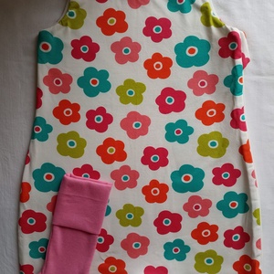 86-92-98-as Őszi téli tipegő hálózsák átmenti pamut 21-23 fokba szines virágos - Meska.hu