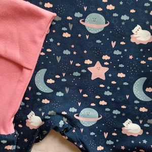 92-98-104-es őszi téli tipegő hálózsák kétrétegű pamut 21-23 fokba cicás felhős - ruha & divat - babaruha & gyerekruha - tipegőhálózsák - Meska.hu