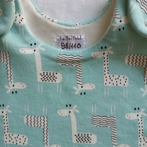 98-104-110-es Őszi téli tipegő hálózsák átmeneti pamut menta zsiráf - ruha & divat - gyerekruha - Meska.hu
