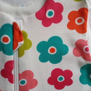 110-116-122-es Őszi téli tipegő hálózsák pamut ÁTMENETI 21-23 fokba színes virágos - ruha & divat - babaruha & gyerekruha - tipegőhálózsák - Meska.hu