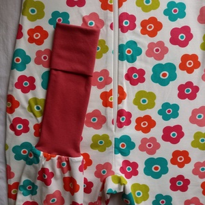 122-128-134-es őszi téli tipegő hálózsák átmeneti pamut színes virágos - ruha & divat - babaruha & gyerekruha - tipegőhálózsák - Meska.hu