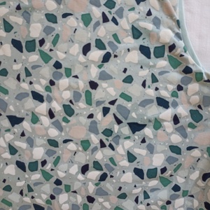 122-128-134-es tipegő hálózsák vékony pamut MELEG SZOBÁBA menta terrazzo - ruha & divat - babaruha & gyerekruha - tipegőhálózsák - Meska.hu