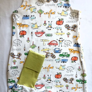 92-98-104-es Átmeneti őszi tipegő hálózsák pamut gyerekrajzos - ruha & divat - babaruha & gyerekruha - tipegőhálózsák - Meska.hu