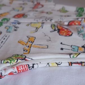 98-104-110-es Őszi téli tipegő hálózsák átmeneti pamut gyerekrajzos - ruha & divat - babaruha & gyerekruha - tipegőhálózsák - Meska.hu