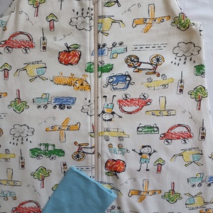 98-104-110-es Őszi téli tipegő hálózsák átmeneti pamut gyerekrajzos - ruha & divat - babaruha & gyerekruha - tipegőhálózsák - Meska.hu