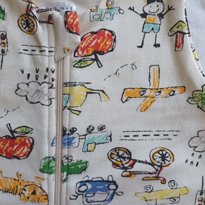 98-104-110-es Őszi téli tipegő hálózsák átmeneti pamut gyerekrajzos - ruha & divat - babaruha & gyerekruha - tipegőhálózsák - Meska.hu