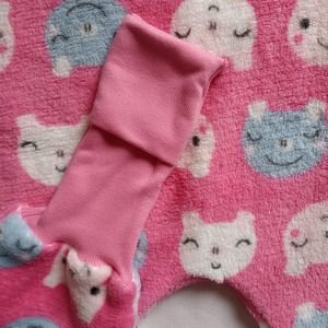 68-74-80-os Őszi-téli tipegő hálózsák menta tappancsos  - ruha & divat - babaruha & gyerekruha - tipegőhálózsák - Meska.hu