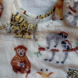 74-80-86-os Őszi téli tipegő hálózsák wellsoft + vékony pamut 20-23 fok szafaris - ruha & divat - babaruha & gyerekruha - tipegőhálózsák - Meska.hu