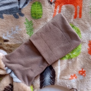 74-80-86-os téli tipegő hálózsák wellsoft + bébiplüss 20-21 fokba drapp erdős - ruha & divat - babaruha & gyerekruha - tipegőhálózsák - Meska.hu