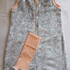 110-116-122-es őszi téli tipegő hálózsák wellsoft 20-23 fokba barack szürke virágos absztrakt mintás, Ruha & Divat, Babaruha & Gyerekruha, Tipegőhálózsák, Varrás, MESKA