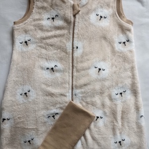 122-128-134-es őszi téli tipegő hálózsák 20-22 fokba wellsoft drapp maci - Meska.hu