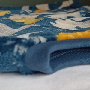 134-140-146-os őszi téli tipegő hálózsák 20-23 fokba wellsoft sárga kék kutyás - ruha & divat - babaruha & gyerekruha - tipegőhálózsák - Meska.hu