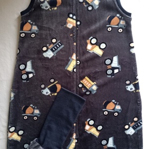 134-140-146-os őszi téli tipegő hálózsák 21-23 fokba wellsoft szürke markolós - Meska.hu