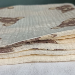 Baba kétrétegű muszlin takaró duplagéz nyári 70x90 cm FűFaFotel - otthon & életmód - babaszoba, gyerekszoba - babatakaró, gyerek pléd - Meska.hu