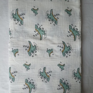 Kétrétegű ovis géztakaró melegebb szobába 100x130 cm zöld dínós - Meska.hu