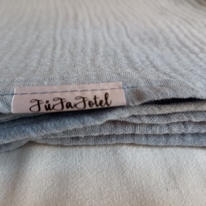 Baba kétrétegű muszlin takaró duplagéz nyári 70x90 cm farmerkék - otthon & életmód - babaszoba, gyerekszoba - babatakaró, gyerek pléd - Meska.hu