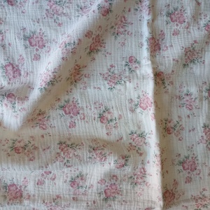 Nyári kánikula duplagéz felnőtt takaró muszlin 140x200 cm romantikus virágos - otthon & életmód - lakástextil - felnőtt takaró, pléd - Meska.hu