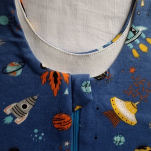 128-134-140 Őszi tipegő hálózsák  22-24 fokba átmeneti pamut űrhajós  - ruha & divat - babaruha & gyerekruha - tipegőhálózsák - Meska.hu