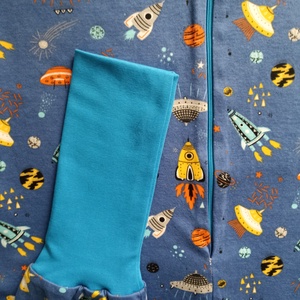 128-134-140 Őszi tipegő hálózsák  22-24 fokba átmeneti pamut űrhajós  - ruha & divat - babaruha & gyerekruha - tipegőhálózsák - Meska.hu