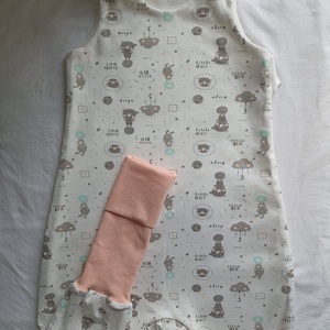 104-110-116-os Őszi téli tipegő hálózsák átmeneti pamut csillámos macis nyuszis - ruha & divat - babaruha & gyerekruha - tipegőhálózsák - Meska.hu