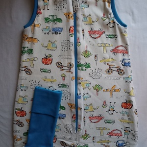 98-104-110-es Őszi téli tipegő hálózsák átmeneti pamut gyerekrajzos - Meska.hu