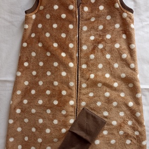 128-134-140-es őszi téli tipegő hálózsák 20-22 fokba wellsoft barna pöttyös, Baba - mama, Tipegőhálózsák, Babaruházat, Varrás, MESKA