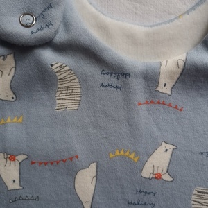 74-80-86-os Átmeneti őszi téli tipegő hálózsák 21-23 fokba kétrétegű pamut bolyhos béléssel jegesmedve - baba - mama - babaruházat - tipegőhálózsák - Meska.hu