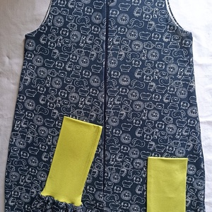 134-140-146-os Őszi tipegő hálózsák átmeneti 22-24 fokba pamut sötétkék állatos, Baba - mama, Tipegőhálózsák, Babaruházat, Varrás, MESKA