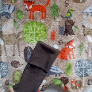 92-98-104-es őszi téli tipegő hálózsák 20-23 fokba wellsoft+ vékony pamut drapp erdős - baba - mama - babaruházat - tipegőhálózsák - Meska.hu