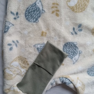 92-98-104-es őszi téli tipegő hálózsák 20-23 fokba wellsoft+ vékony pamut sünis - baba - mama - babaruházat - tipegőhálózsák - Meska.hu