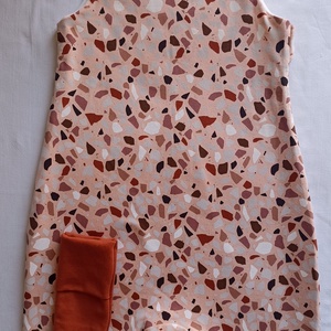 86-92-98-es Átmeneti őszi tipegő hálózsák 22-24 fokba pamut barna terrazzo, Baba - mama, Tipegőhálózsák, Babaruházat, Varrás, MESKA